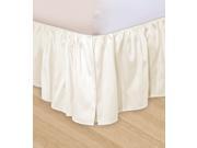 Veratex Home Decorative Bedding Collection Huys Ruffled Faux Silk Huys Bed Ruffle C.King Ivory