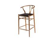 Fine Mod Imports Decorative Furniture Woodstring Counter Chair Black