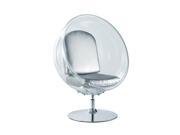 Fine Mod Imports Home Indoor Decorative Ball Acrylic Chair Silver