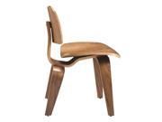 Fine Mod Imports Home Indoor Decorative Plywood Dining Chair Walnut