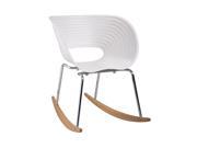 Fine Mod Imports Home Indoor Decorative Vac Arm Rocker Chair White