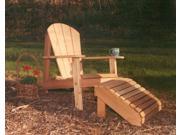 Creekvine Designs Home Outdoor Cedar Adirondack Chair and Footrest Set