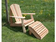 Creekvine Designs Cedar American Forest Adirondack Chair and Footrest Set