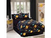 Veratex Home Bedroom Decorative Designer Rocket Star Bedding Sheet Set Full Black