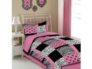 Veratex Home Decorative Bedding Accessories Pink Skulls Comforter Set Full Pink