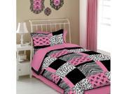 Veratex Home Decorative Bedding Accessories Pink Skulls Comforter Set Twin Pink