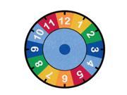 Learning Carpets Indoor Outdoor Playmat Clock CPR529 Round 6 6