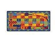 Learning Carpets Indoor Outdoor Playmat Alpha Walkabout LC187 36 x 79
