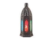 Koehler Home Decorative Rosette Prism Candle Lantern