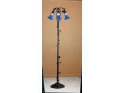 Meyda Home Lighting Window 59 H Blue Pond Lily 3 Lt Floor Lamp 31333