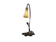 Meyda Home Indoor Decorative 16 H Amber Pond Lily Accent Lamp