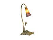 Meyda Home Indoor Decorative 16 H Amber Purple Pond Lily Accent Lamp