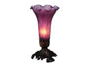 Meyda Home Indoor Decorative 8 H Lavender Pond Lily Accent Lamp