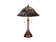 Meyda Home Indoor Decorative 22 H Tiffany Peacock Feather Table Lamp