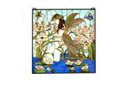 Meyda Home Indoor Decoratives 30 W X 30 H Fairy Pond Stained Glass Window