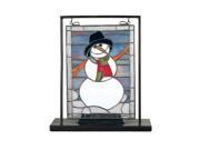 Meyda Home Decoratives 9.5 W X 10.5 H Snowman Lighted Mini Tabletop Window
