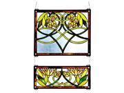 Meyda Home Decorative 21 Wx26 H 2 Pieces Stained Glass Window