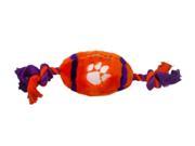 Pets First Sports Team Logo Clemson Plush Football Dog Toy