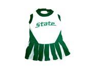 Pets First Sports Team Logo Michigan State Cheerleader Dog Dress Xtra Small