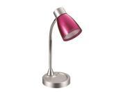 LimeLights Flashy Flexible Gooseneck LED Desk Lamp Metallic Pink