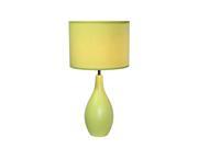 Simple Designs Green Oval Base Ceramic Table Lamp