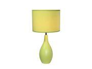 Simple Designs Green Oval Base Ceramic Table Lamp
