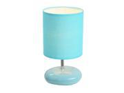 Simple Designs Stonies Blue Small Stone Look Table Lamp