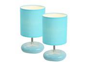 Simple Designs Stonies Blue Small Stone Look Lamp 2 Pack