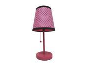 Limelights Hot Pink and Black Polka Dot Fun Prints Table Lamp