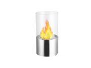 Moda Flame Lit Table Top Firepit Bio Ethanol Fireplace in Stainless Steel