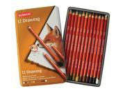 Derwent Kids School Arts Activity Drawing Pencil 12 Color Tin Set