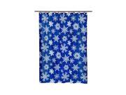 Carnation Home Fashions Snow Flakes Fabric Shower Curtain