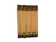 Carnation Home Fashions Panthera Faux Fur Trimmed Shower Curtain