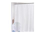 Carnation Home Fashions Damask Fabric Shower Curtain in White