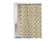 Carnation Home Fashions Damask Fabric Shower Curtain in Sage Ivory