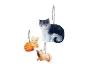 Carnation Home Fashions Indoor Kitty Heaven Resin Shower Curtain Hooks