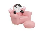 Flash Furniture Portable Kids Pink Little Girl Rocker Chair and Footrest HR 27 GG
