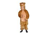 Dress Up America Halloween Party Costume Cuddly Little Brown Bear Costume Set Size 10