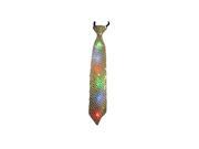 Dress Up America Halloween Costume Gold Tie With Flashing Lights