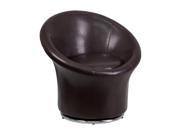 Flash Furniture Brown Leather Swivel Reception Chair [ZB 3975 BN GG]