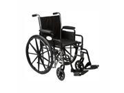 Roscoe Medical K2ST1616DHRSA K2 Lite Wheelchair Powder coated silver vein