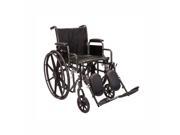 Roscoe Medical K2ST2016DHREL K2 Lite Wheelchair Powder coated silver vein
