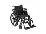 Roscoe Medical W31816E Reliance III Wheelchair Powder coated silver vein