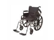 Roscoe Medical K41616DHFBSA K4 Lite Wheelchair Powder coated silver vein