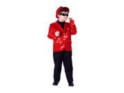 Dress Up America Halloween Party Costume Red Sequined Blazer Size Large 12 14