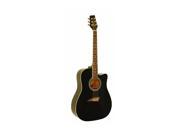 Kona K1 Series Acoustic Dreadnought Cutaway Guitar Gloss Black