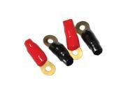 American Bass 4 Awg Ring Terminals 5 Pairs Per Pkg. Red Black