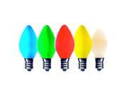 Brilliant Brand Lighting Seasonal Decoration C7 Multi Color Ceramic Bulbs 5 Watt 25 Pack