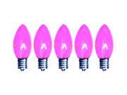 Brilliant Brand Lighting Seasonal Decoration C9 Fuschia Twinkle Bulbs 7 Watt 25 Pack
