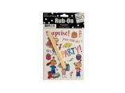 Bulk Buys Birthday With Sayings Rub On Transfers Pack Of 24